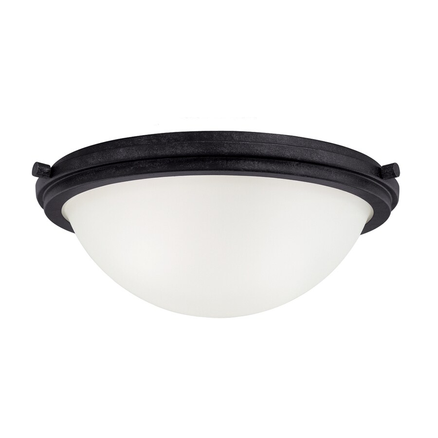Sea Gull Lighting Winnetka 17.75-in Blacksmith Flush Mount Light