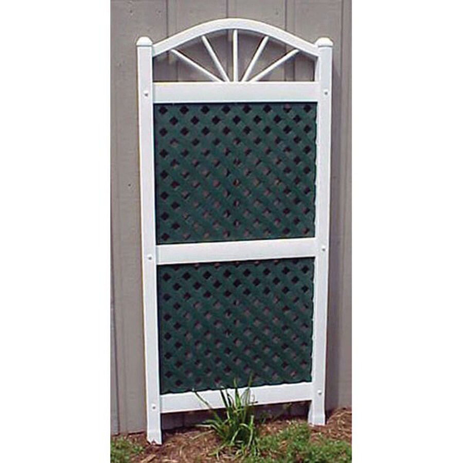 DuraTrel 28in W x 62in H White Garden Trellis in the Garden