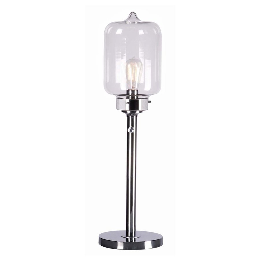 Kenroy Home Casey 28 25 In Chrome Stick Table Lamp With Glass Kenroy Home Casey 28 25 In Chrome Stick Table Lamp With Glass Shade
