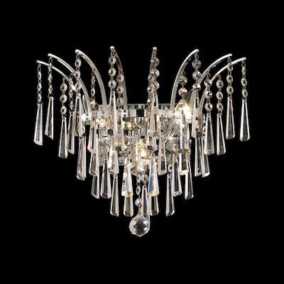 Elegant Lighting Victoria 16 In W 1 Light Chrome Crystal Elegant Lighting Victoria 16 In W 1 Light Chrome Crystal