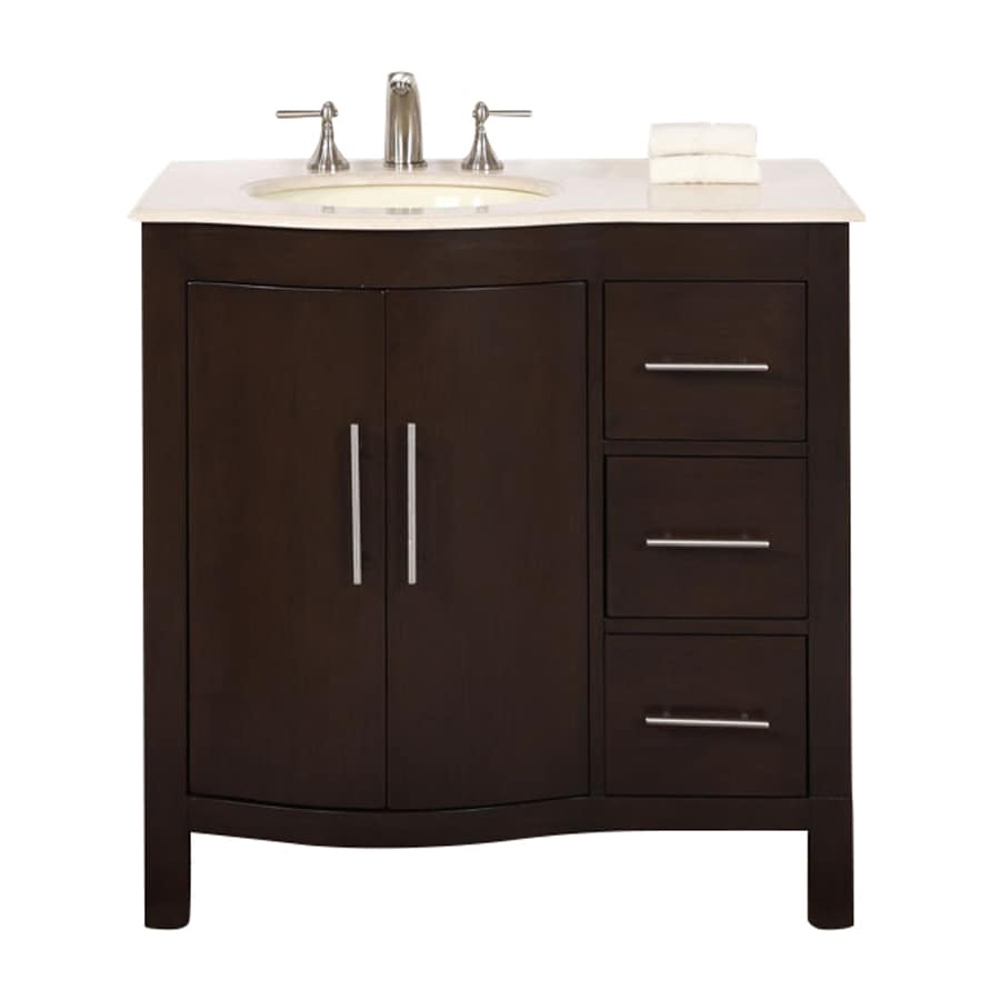 Shop Silkroad Exclusive Kimberly Dark walnut Single Sink 