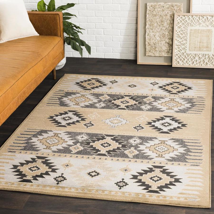 Surya Paramount Khaki/black Indoor Southwestern Area Rug (Common: 5 x 8 ...