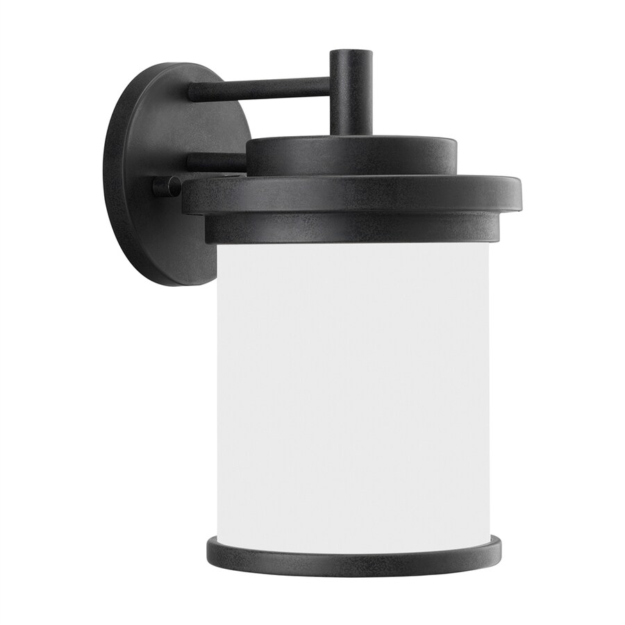 Shop Sea Gull Lighting Winnetka 12.25-in H Forged Iron Outdoor Wall Light at Lowes.com