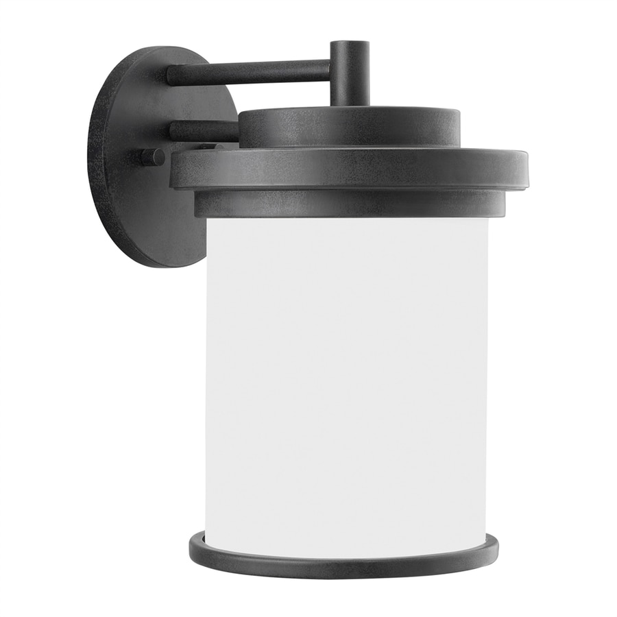 Shop Sea Gull Lighting Winnetka 14.5-in H Forged Iron Outdoor Wall Light at Lowes.com