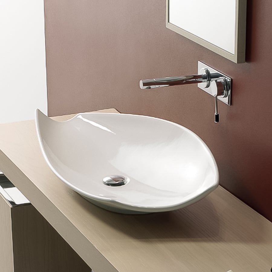 Nameeks Scarabeo White Vessel Oval Bathroom Sink At Lowes Nameeks Scarabeo White Vessel Oval Bathroom Sink