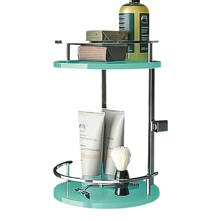 Nameeks 9.9in H Green Screw Mount Plastic Hanging Shower Caddy at