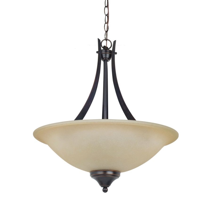 Pendant Light Glass Bowl : Sea gull lighting brockton in burnt sienna