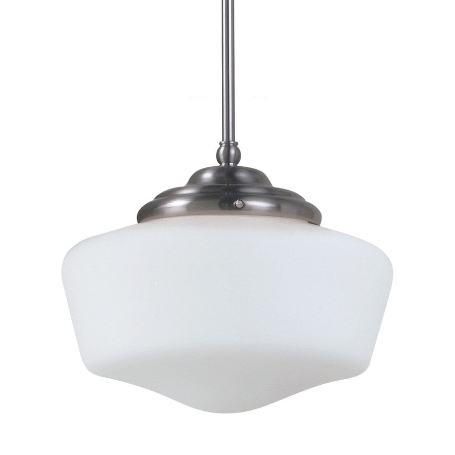 Sea Gull Lighting Academy 13 In Brushed Nickel Vintage Single Sea Gull Lighting Academy 13 In Brushed Nickel Vintage Single Schoolhouse Pendant