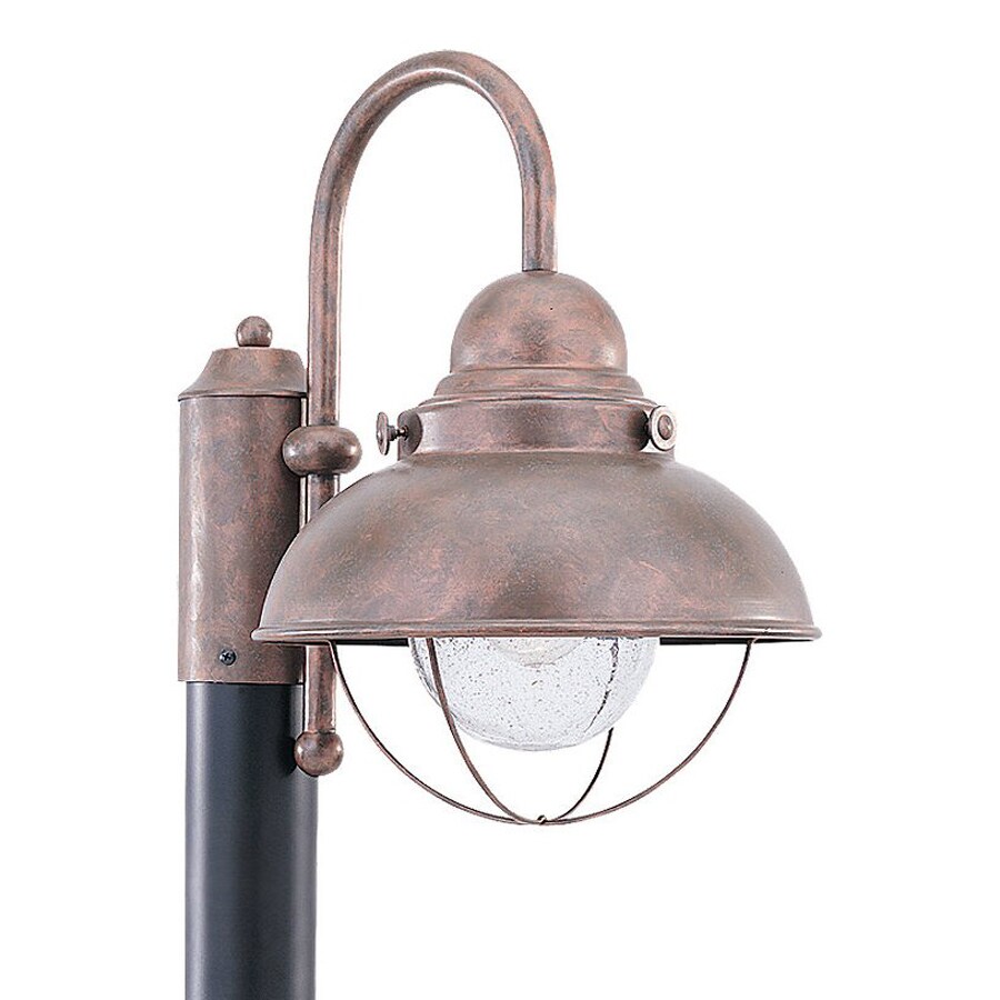 Shop Sea Gull Lighting Sebring 15.75in H Weathered Copper Post Light