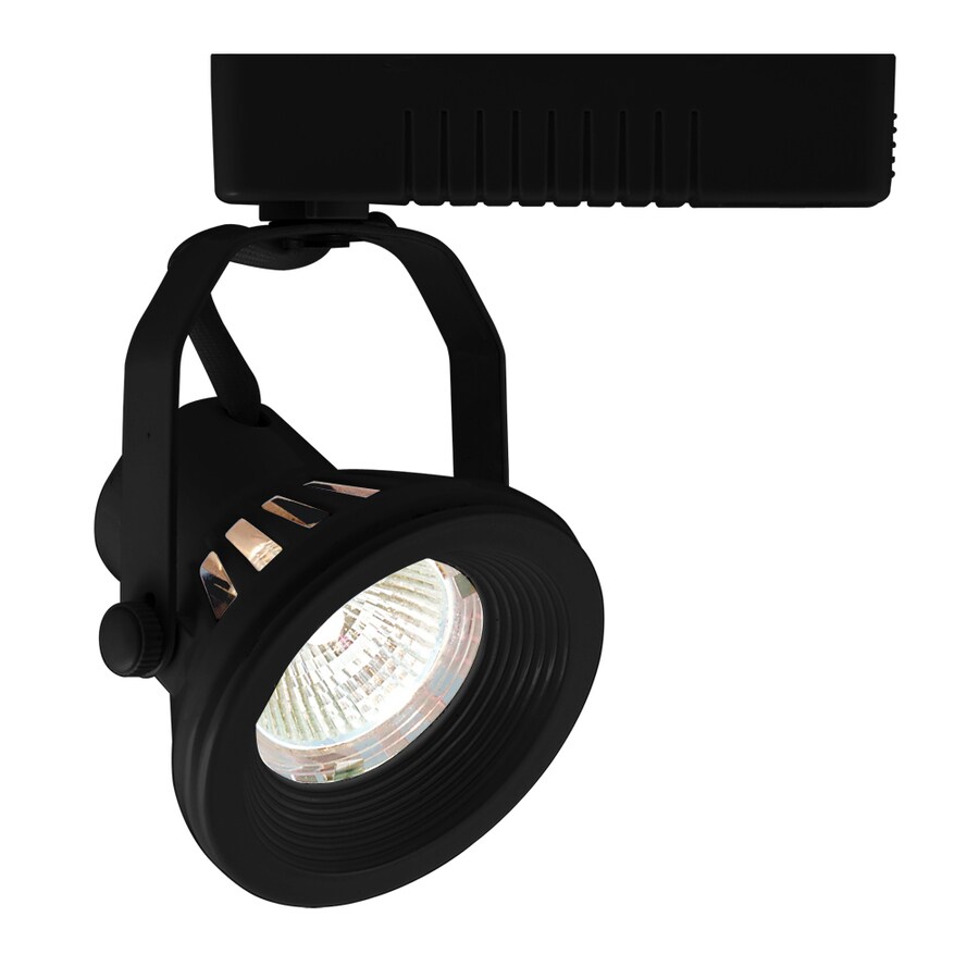 JESCO 1Light Dimmable Black Gimbal Linear Track Lighting Head at