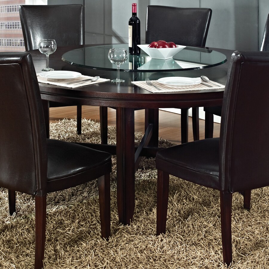 Shop Steve Silver Company Hartford Burnished dark oak Wood Round Dining