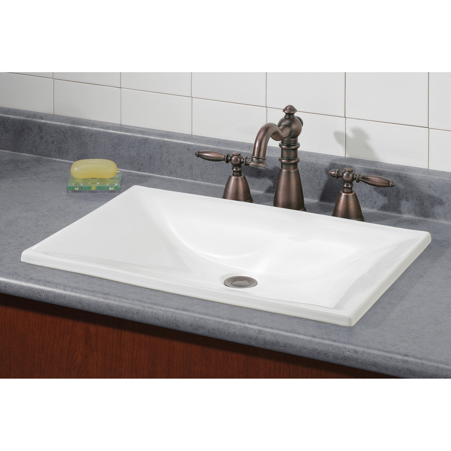 Shop Cheviot Estoril White Dropin Rectangular Bathroom 