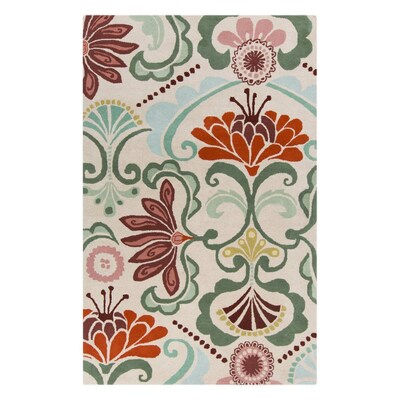 Surya Alhambra Rectangular Multicolor Fl Tufted Wool Area Rug