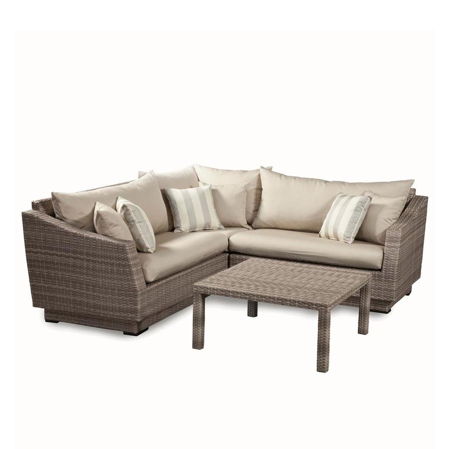 RST Brands Cannes 4Piece Wicker Patio Conversation Set at