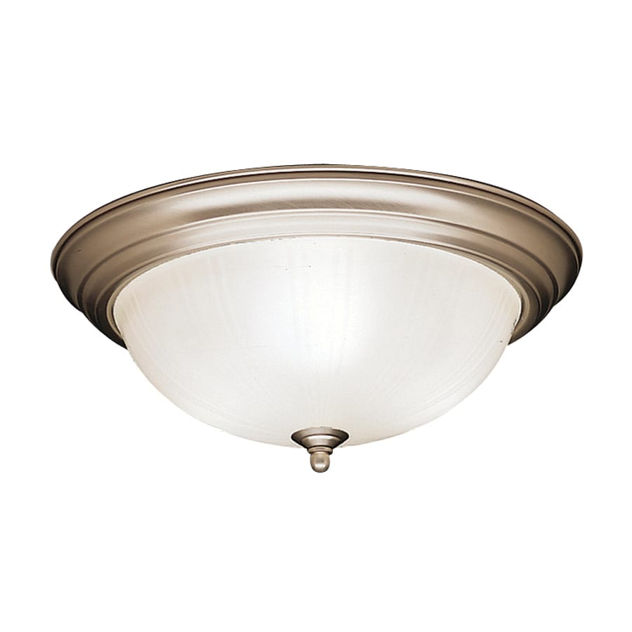 Shop Kichler 15.25-in W Brushed Nickel Flush Mount Light ...