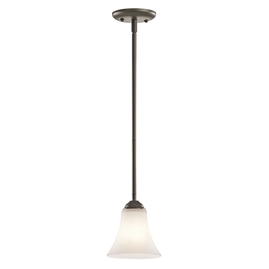 Kichler Keiran Olde Bronze Mini Transitional Etched Glass Bell Pendant ...