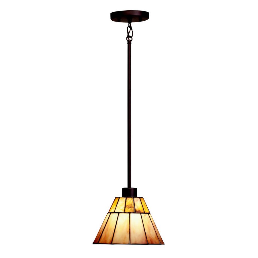 Kichler Lighting Morton 9-in W Olde Bronze Stained Glass Mini Pendant ...