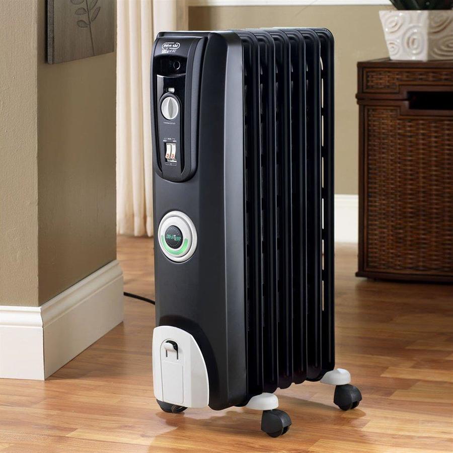 DeLonghi 1500-Watt Oil-filled Radiant Tower Electric Space Heater with ...