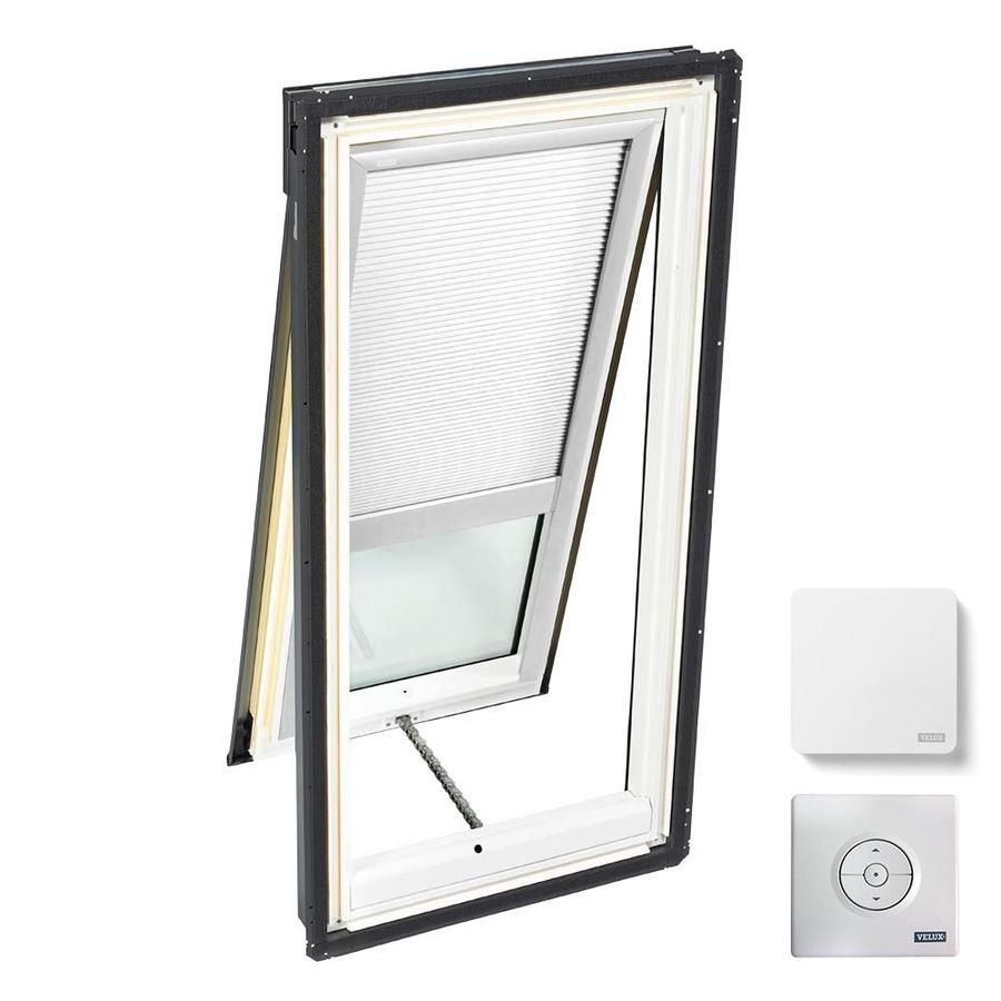 VELUX 21-in x 54.44-in Solar-powered Venting Deck Mount Skylight with Laminated Low-e Argon Glass