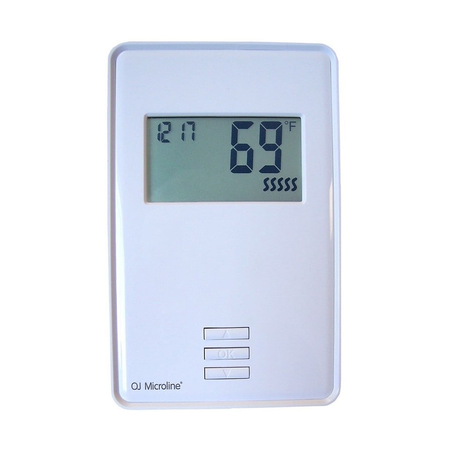 FloorHeat 3-in x 4.75-in White Dual-Voltage Digital Non-Programmable