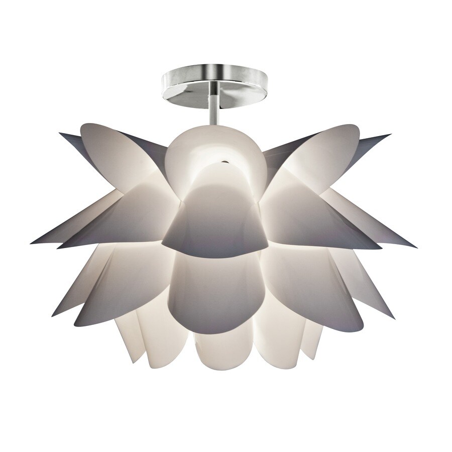 Style Selections Hansteen 23 In W White Textured Semi Flush Style Selections Hansteen 23 In W White Textured Semi Flush Mount Light
