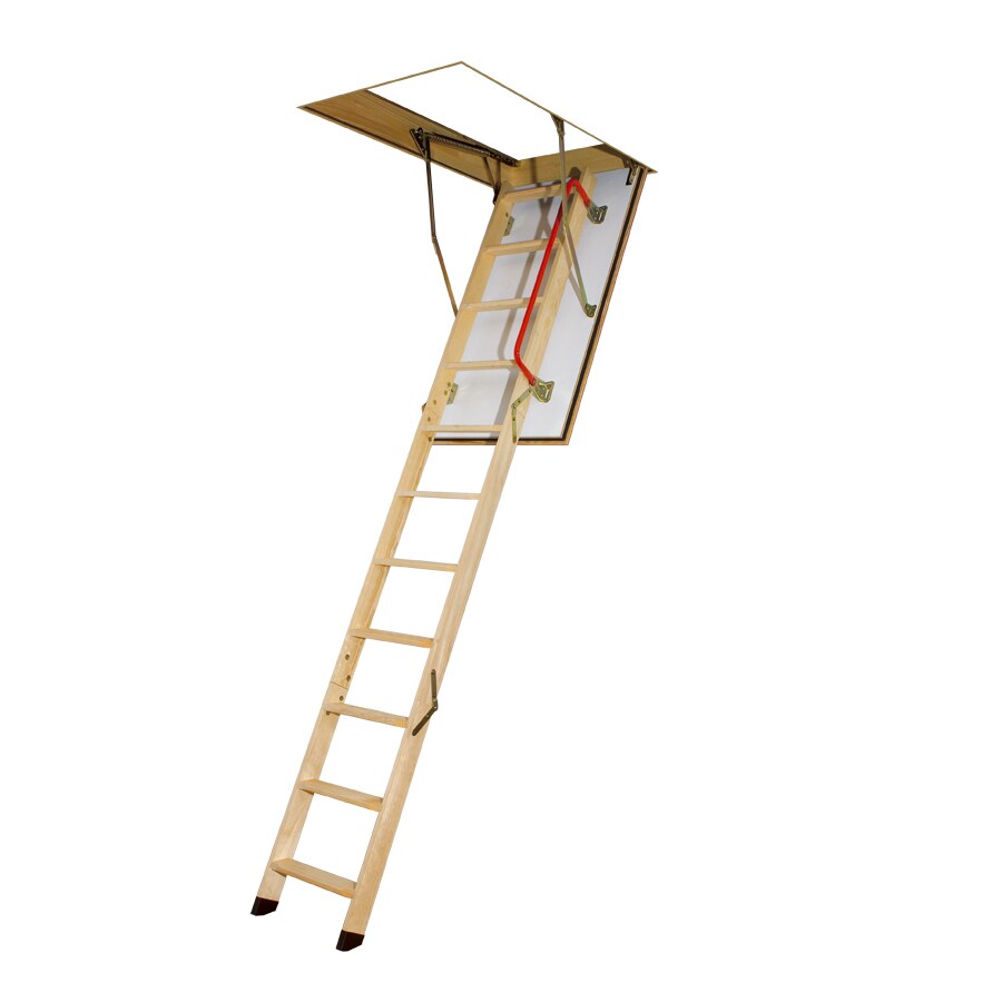 FAKRO 66830 7.92-ft to 10.08-ft Type IA Wood Attic Ladder