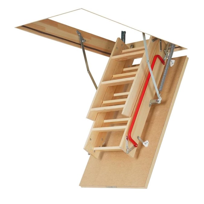 FAKRO LWP Insulated 8.71ft to 10.67ft. (Rough Opening 30in x 54in) Folding Wood Attic