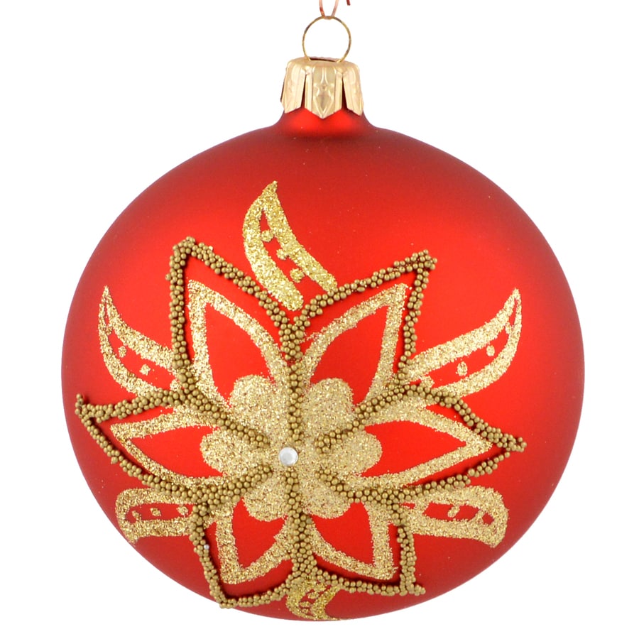 shop holiday living red ball ornament at lowes com shop holiday living red ball ornament at lowes com