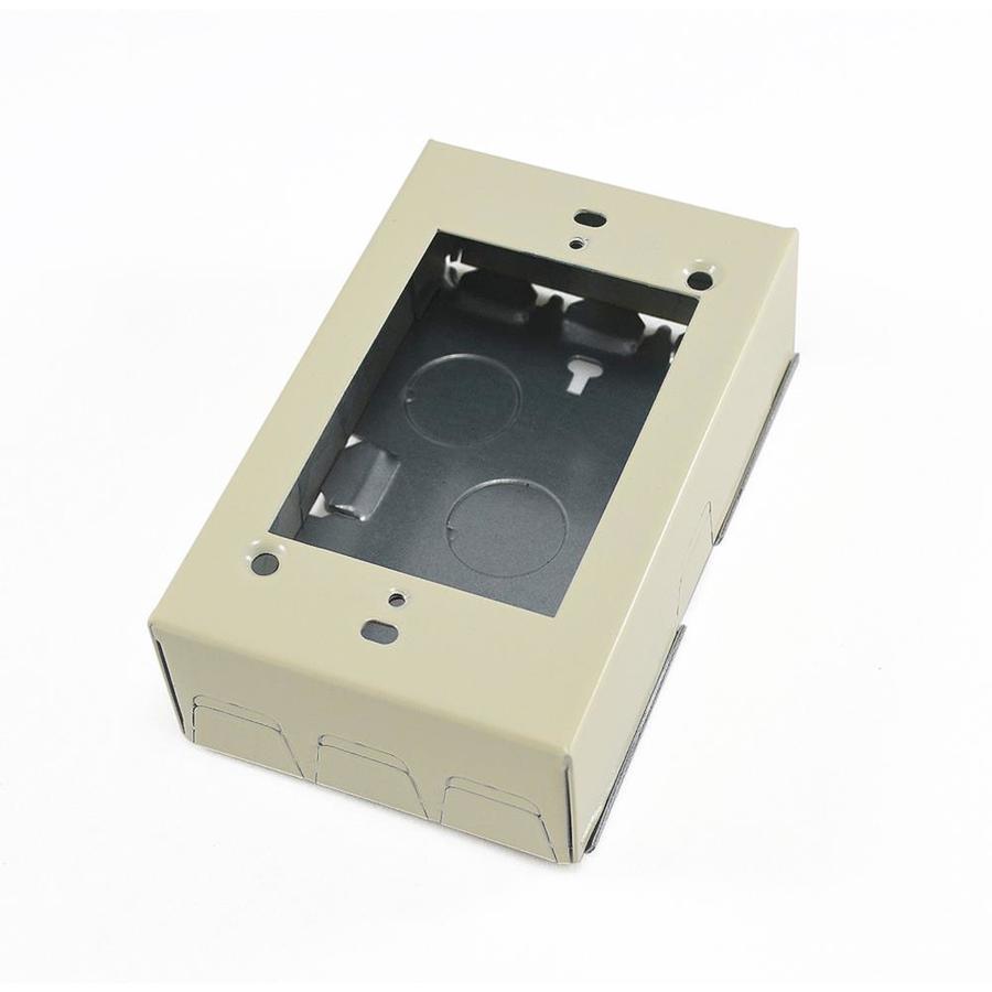 MonoSystems SnapMark 1Piece Ivory Raceway Electrical Box at