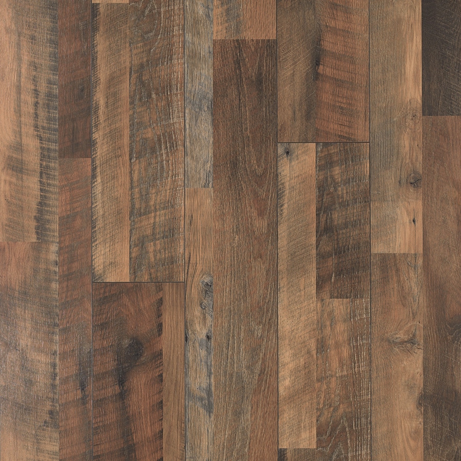 Shop Pergo MAX 7.48in W x 3.93ft L River Road Oak Embossed Wood Plank Laminate Flooring at 