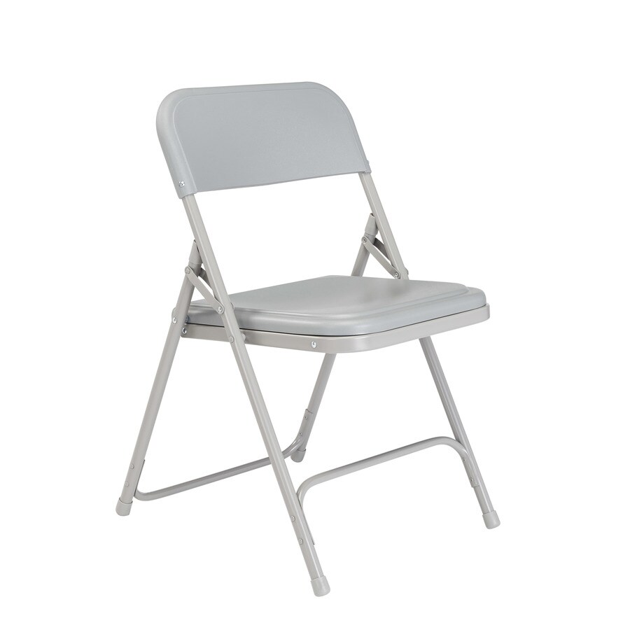 white metal folding chairs