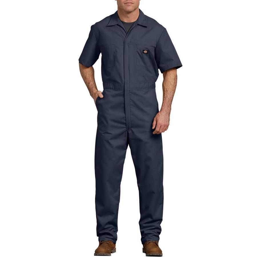 Dickies X-Large Men's Black Short Sleeved Coveralls in the Coveralls ...