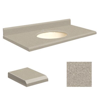 Transolid Olympia Gray Quartz Undermount Single Sink Bathroom Transolid Olympia Gray Quartz