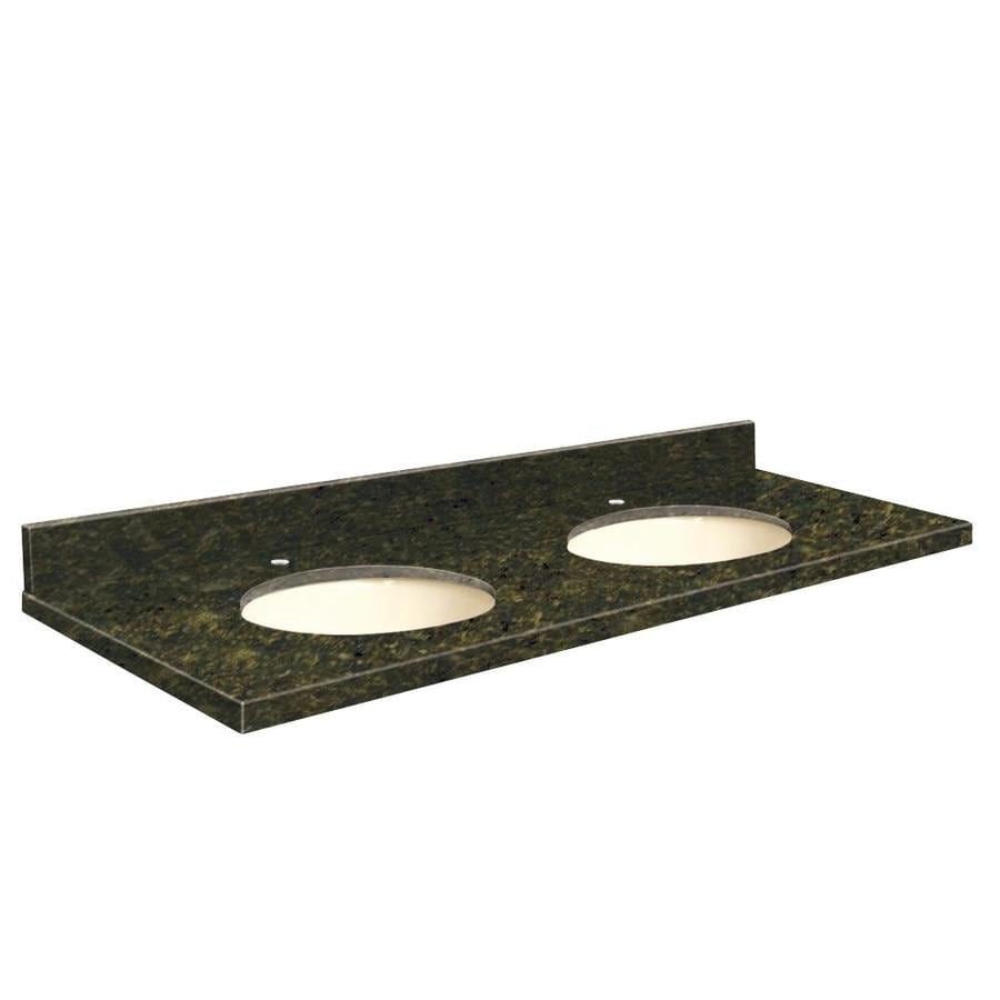 Shop Transolid Uba Verde Granite Undermount Double Sink Bathroom Vanity