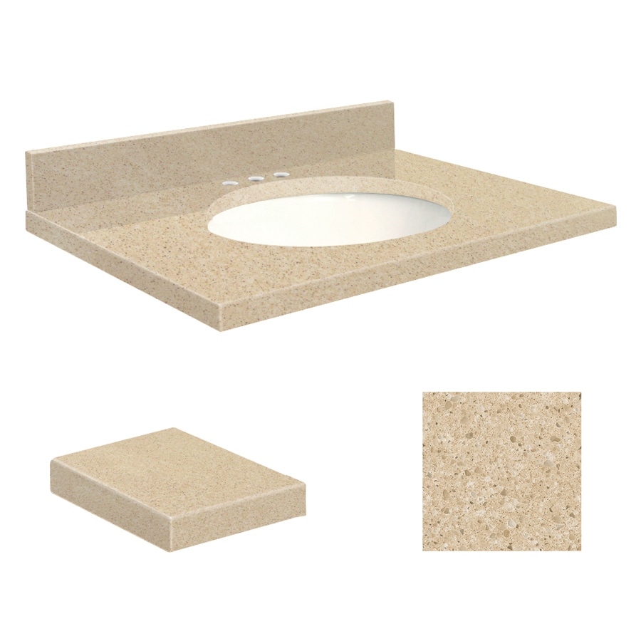 Transolid Qr. 25x19 Wht 8\" Esd D. Cream in the Bathroom Vanity Tops ...