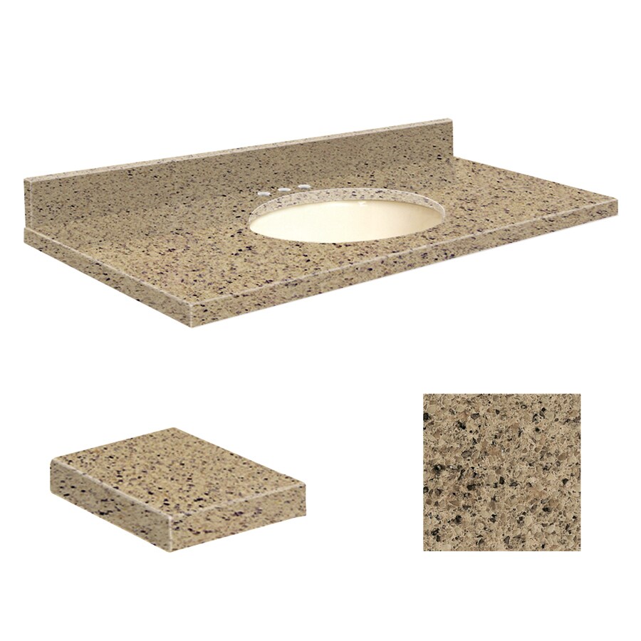 Transolid Windsor Castle Quartz Undermount Single Sink Bathroom Vanity ...