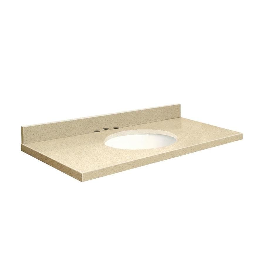 Transolid Natures Path Quartz Undermount Single Sink Bathroom Vanity Top Common 49 In X 22 In Actual 49 In X 22 In In The Bathroom Vanity Tops Department At Lowescom