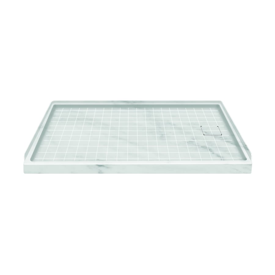 Style Selections White Carrara Solid Surface Shower Base Style Selections White Carrara Solid Surface Shower Base Common 32 In X 60