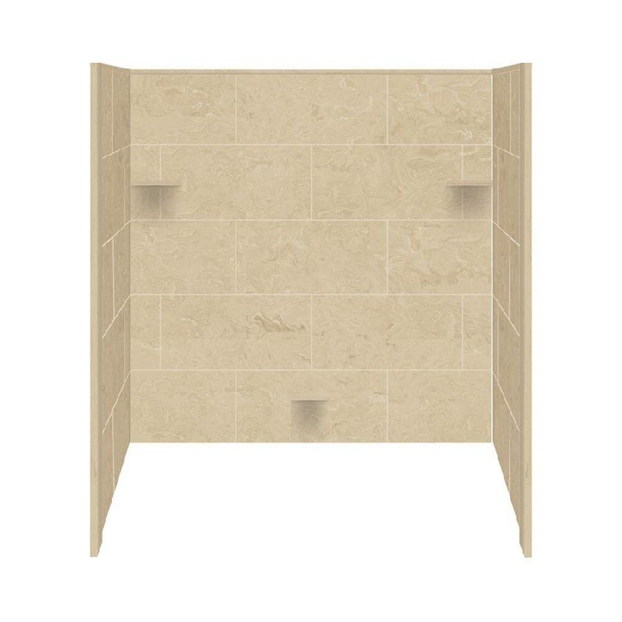 Style Selections Almond Sky Solid Surface Bathtub Wall