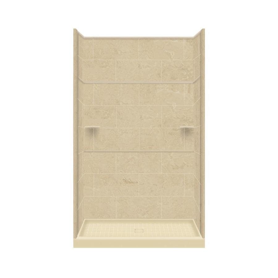 Style Selections Almond Sky (Brown) 5-Piece Alcove Shower Kit (Common: 36-in x 60-in; Actual: 36-in x 60-in)