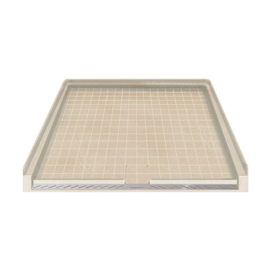 Transolid Sand Solid Surface Shower Base 39.5-in W x 37.75-in L with Front Drain