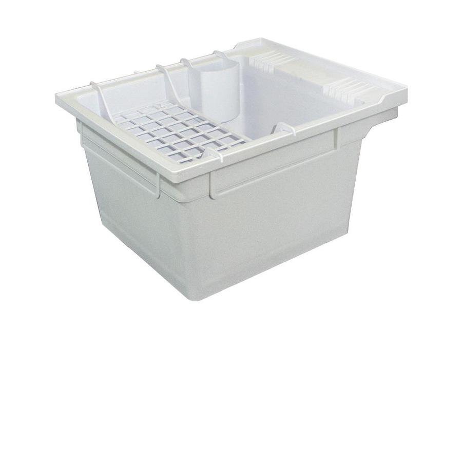 Transolid 22.375-in x 26-in 1-Basin Gray Wall Mount Polypropylene Utility Tub with Drain