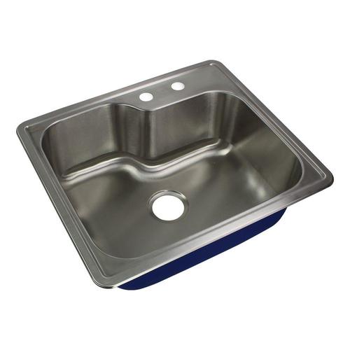 Transolid Meridian 25 In X 22 In Brushed Stainless Steel Single Bowl