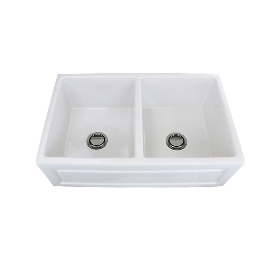 Transolid Versailles 32 6719 In X 19 6875 White Double Basin Transolid Versailles 32 6719 In X 19 6875 White Double Basin Standard Undermount A Front Farmhouse Residential Kitchen Sink