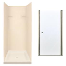 Alcove Shower Kits At Lowes Transolid Matrix Khaki Brown Solid Surface Wall Veritek Floor 5 Piece Alcove Shower