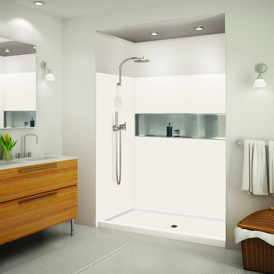 Transolid Expressions White 4Piece Alcove Shower Kit 32in x