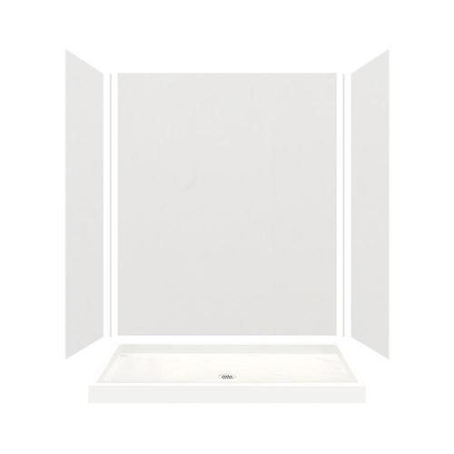 Transolid Expressions Grey 4Piece Alcove Shower Kit 32in x 60in; Actual 32in x 60