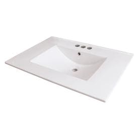 Transolid Bathroom Vanity Tops At Lowes Transolid Juliette 25 In White Vitreous China Bathroom Vanity Top