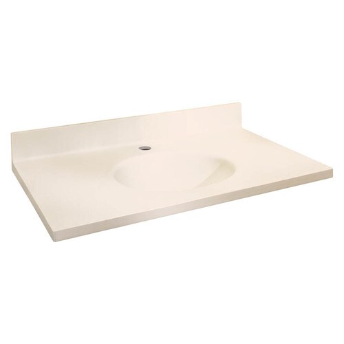 Transolid Chelsea 43in Cameo Solid Surface Single Sink Bathroom Vanity