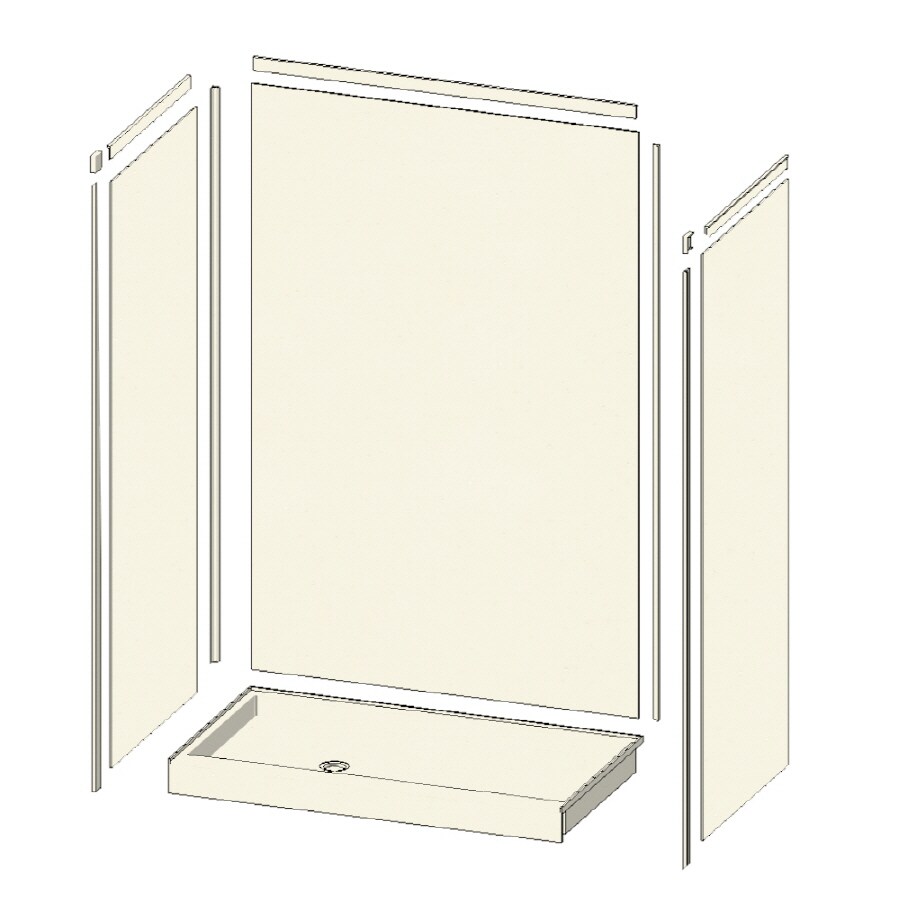 Transolid 7PAN3838NCCA5 Decor 38-in W x 38-in L with Front Drain Shower Base (White)